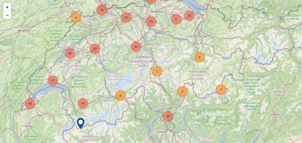 GLAM Map with wiki entries